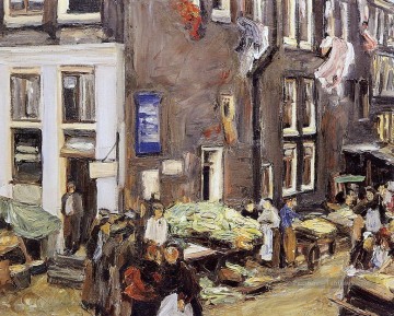 quartier juif à Amsterdam 1905 Max Liebermann impressionnisme allemand Peinture à l'huile